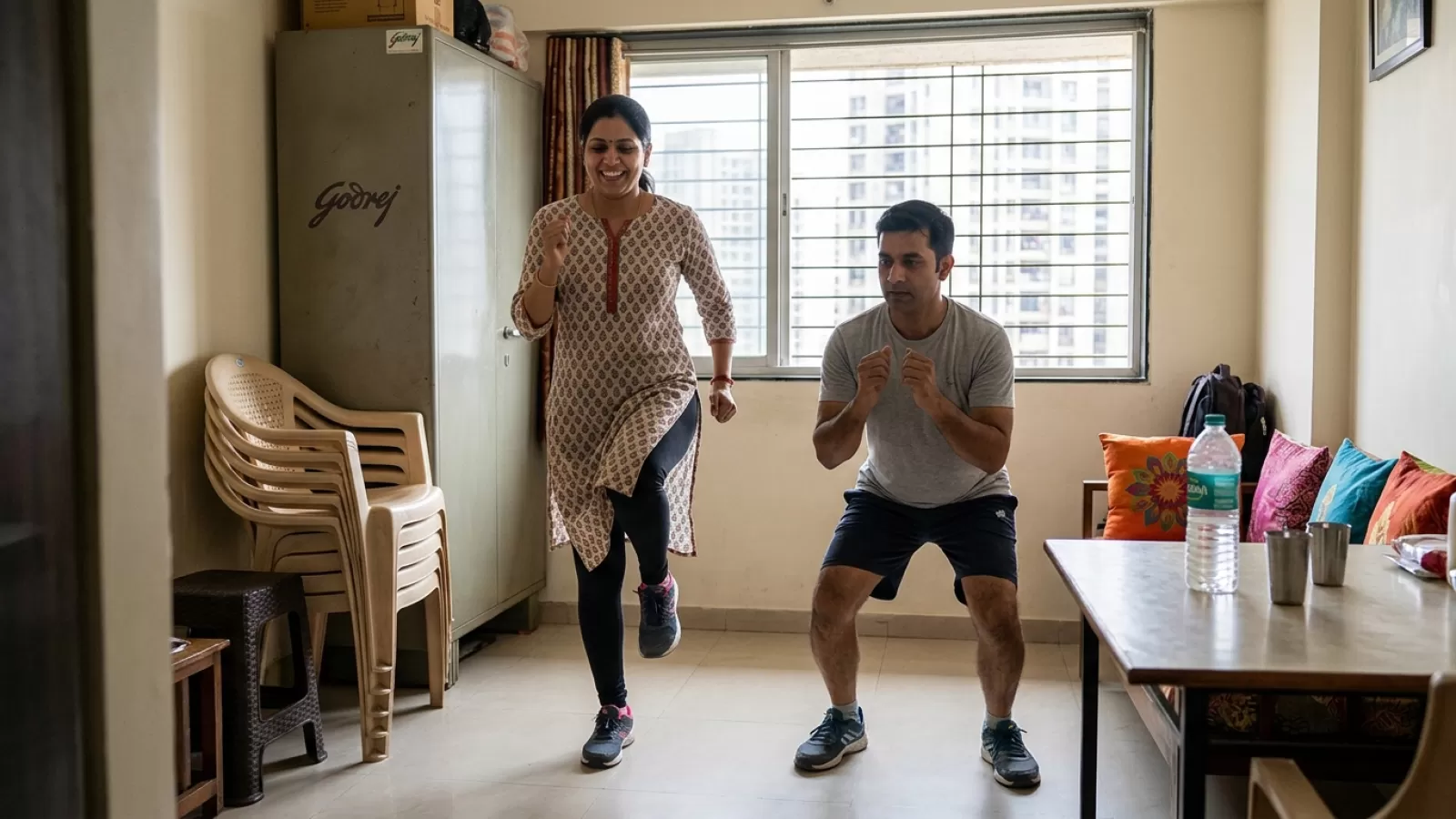 15 Minute Workout for Indian Adults in Small Flats With Barely Any Floor Space