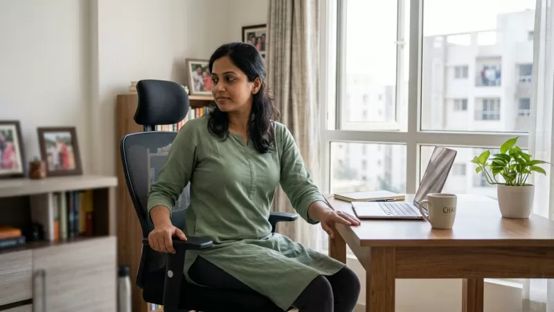 Back and Posture Exercises for Indian Adults to Do at the Desk During Work Hours
