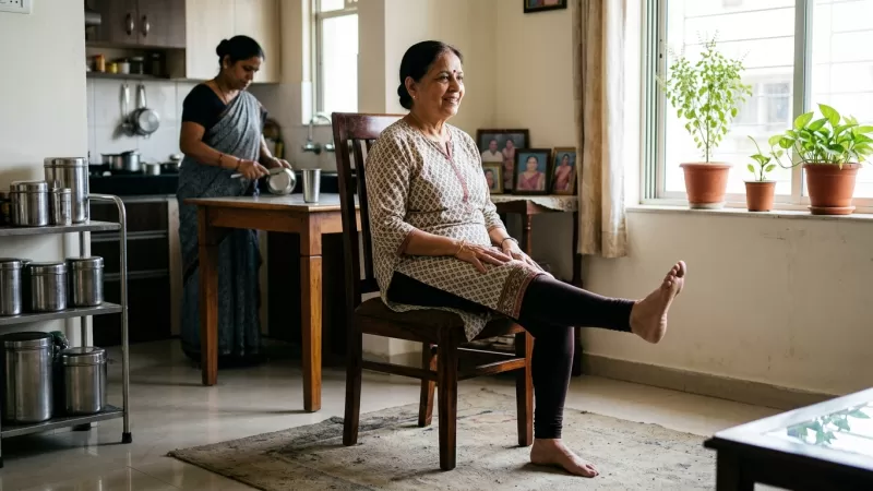 Chair Exercises at Home for Indian Adults Who Need to Stay Mobile in Small Spaces