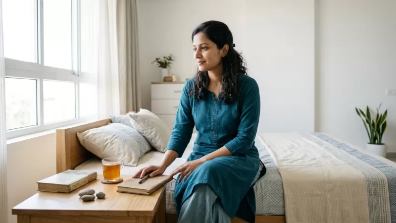 How to Calm Racing Thoughts at Bedtime When the Indian Mind Will Not Slow Down