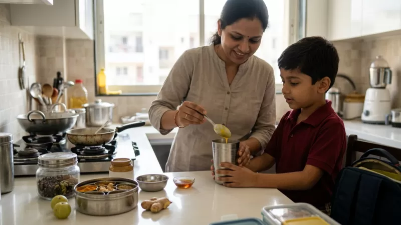 Indian Kitchen Habits That Support Children's Immunity Throughout the School Year