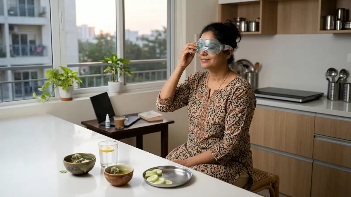 Simple Evening Eye Care Habits for Indian Adults After a Day of Screen Work