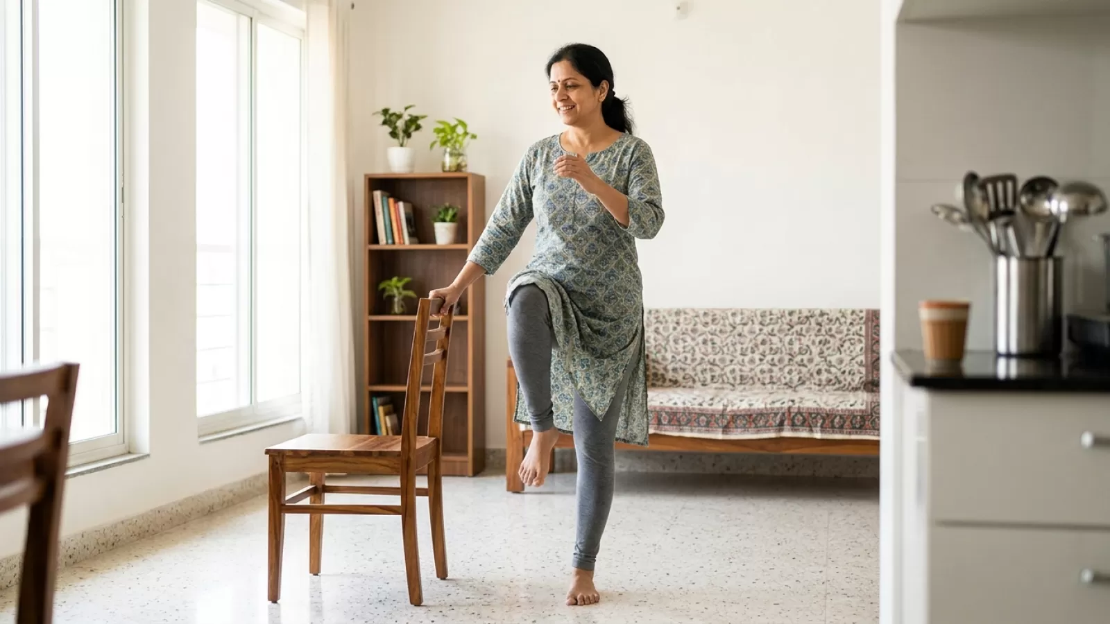 Simple Home Exercises for Indian Adults Who Sit Indoors All Day Without Moving