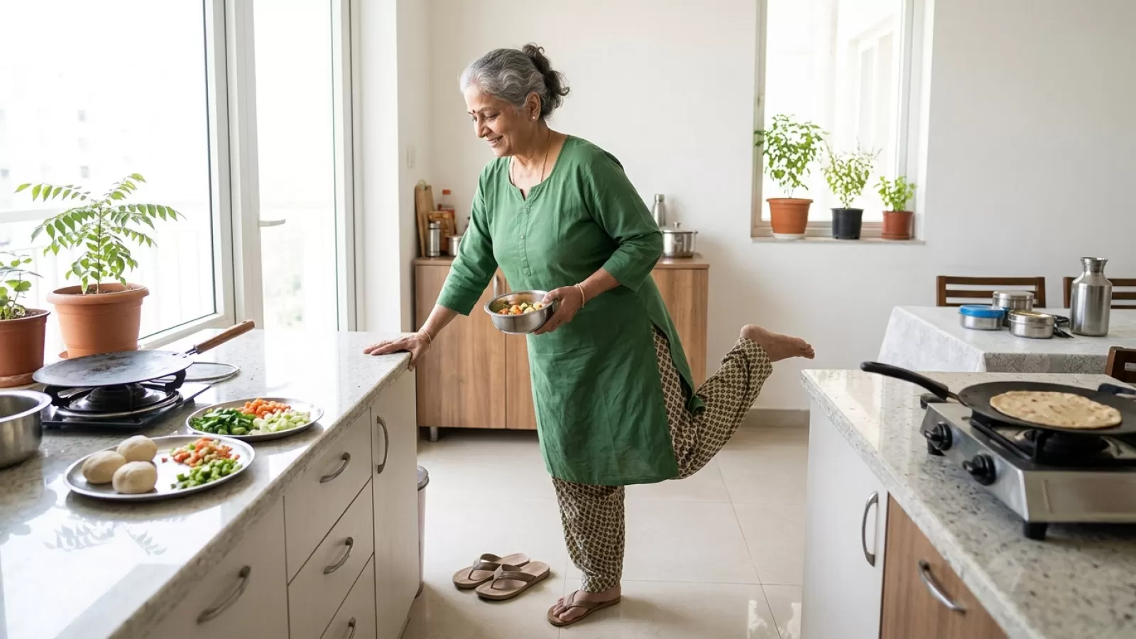 Simple Home Movement Routine for Indian Seniors to Do Between Daily Household Tasks
