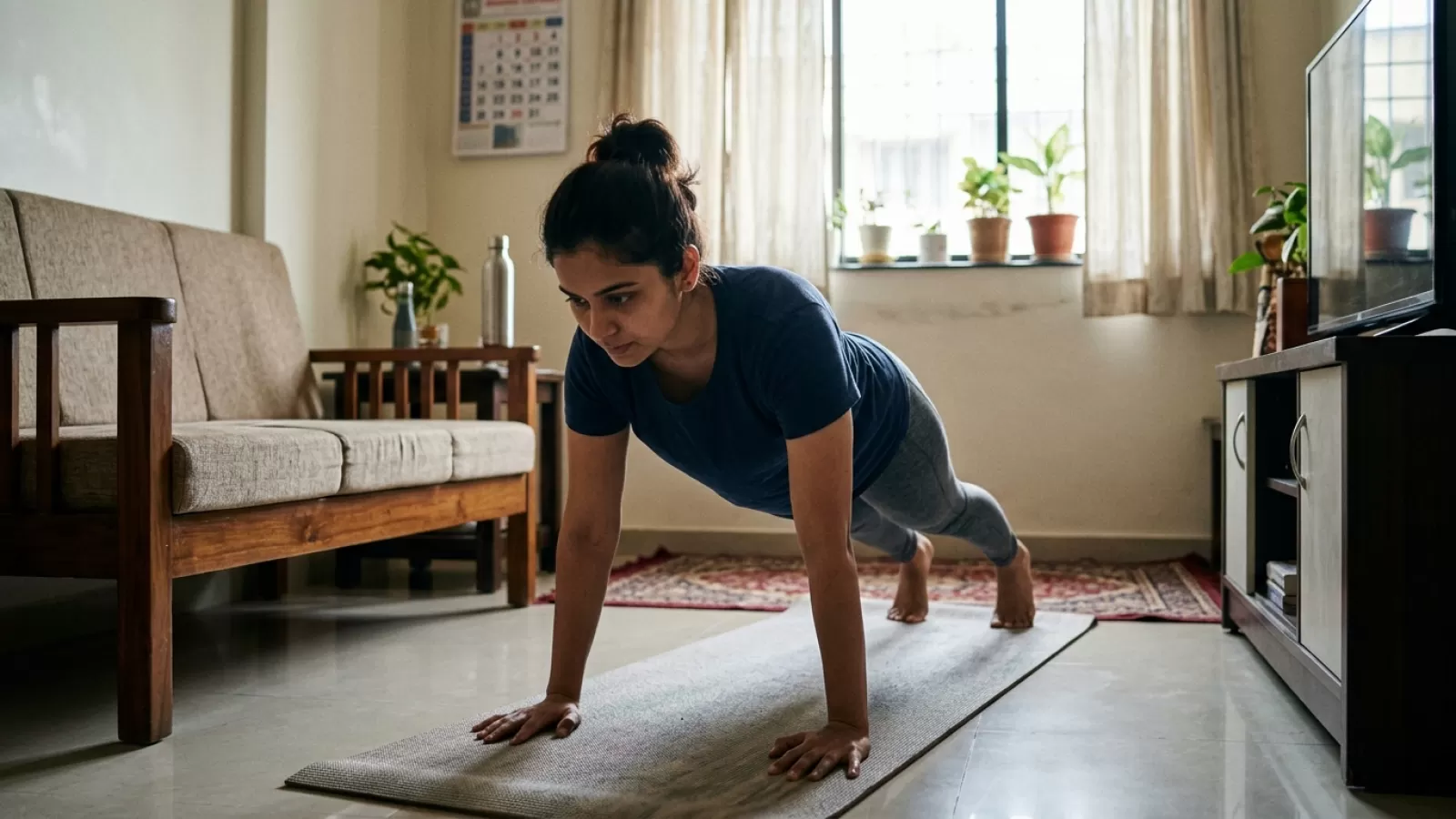 Small Space Home Workout Ideas for Indian Flats and Compact Living Rooms