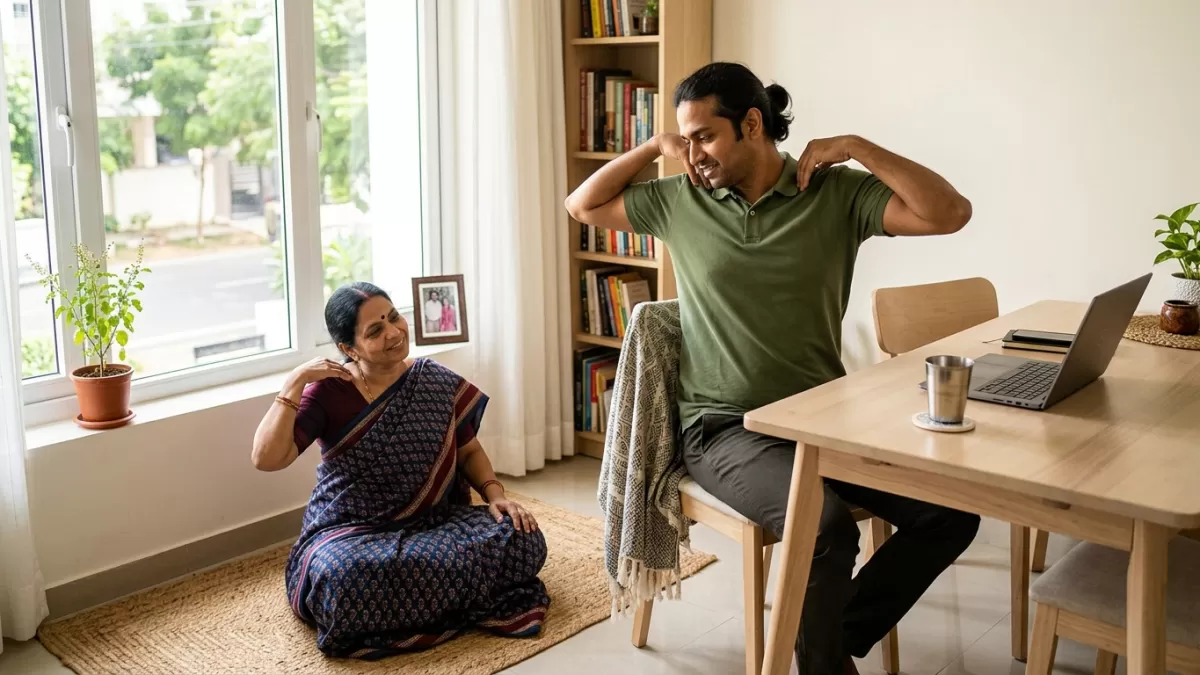 Upper Back and Shoulder Tension Relief Exercises for Indian Adults at Home